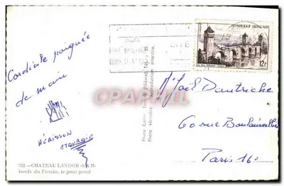 Castelo-Landon — o ponte perfurada — Foto Calin (Nièvre) n°169 — Verso