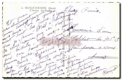 न्यूइली के एवेन्यू — पेरिस — एडिशन रेमोन — पीछे