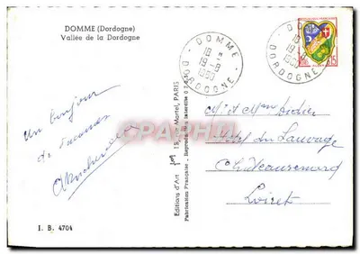 Domme (Dordogne) — Vallée della Dordogne — Edizioni d'Arte Martel — Verso
