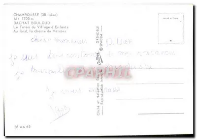Chamrousse (38) — Totem Wsi Dzieci — Wydawnictwo Grenoble — Rewers