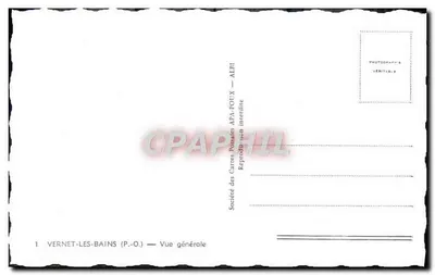 Vernet-les-Bains — General View — APA-POUX Postcard Society — ALBI — Back