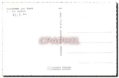 Cantobre niedaleko Nant — Widok ogólny — Combier (S.-et-L.) — Rewers