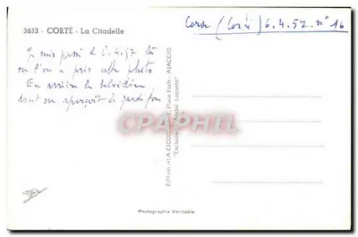 Corte - La Cittadella — edito da André Foch, n°16 — Verso