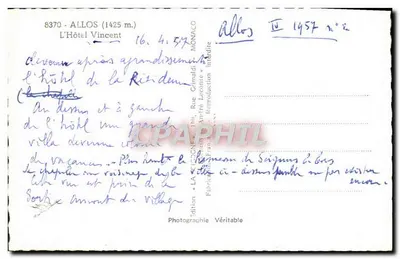 La Cigogne — Allos (1425 m) — wydawnictwo La Cigogne, Monako — Rewers