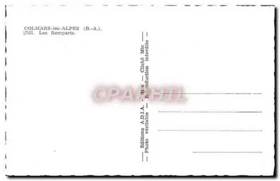 Colmars-les-Alpes — Zamek — Wydawnictwo A.D.I.A., Nice, nr 2763 — Rewers