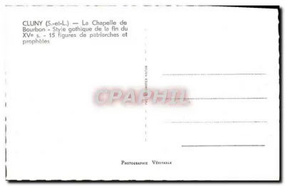 Cluny (S.-et-L.) — Katedra Bourbon — Gotycki styl końca XV wieku — 15 figur patriarchów i proroków — Rewers