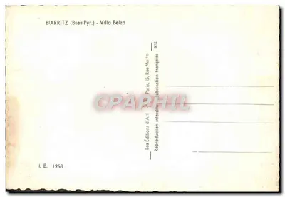 Biarritz — Villa Belza — Les Éditions d'Art — Rewers