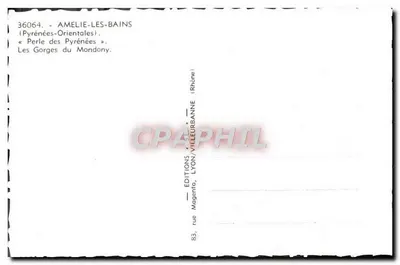 Amélie-les-Bains — Perle van de Pyreneeën — De Gorges du Mondony — Edities Magenta, Lyon — Achterkant