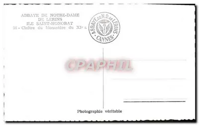 Abbaye Notre-Dame de Lérins — Klasztor z XI wieku — CAP — Rewers