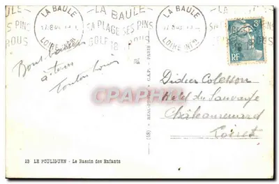 La Baule — O Bassin dos Crianças — Cap — Verso