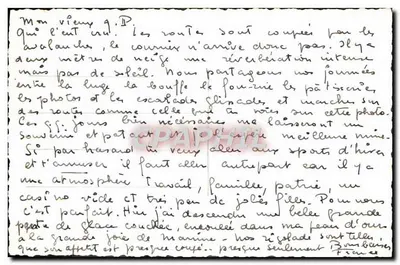 Rota nevada — paisagem invernal — sem editor ou número de série visível — Verso