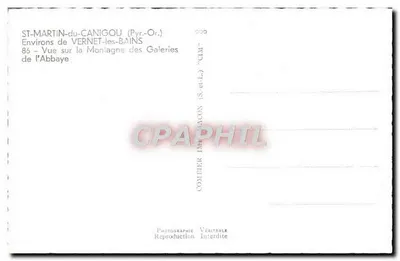 St-Martin-du-Canigou — Obrzeża Vernet-les-Bains — Galerie Abpii — Fotografia Contier Imprimerie — Rewers