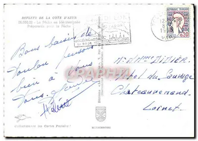 Pescadores no porto — A Costa Azul — Editores «La Chèvre» — Verso
