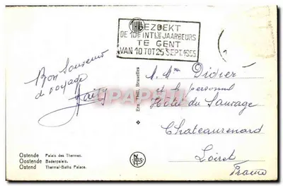 Ostenda — Pałac Termalny — Ern Thill, Bruksela — Rewers