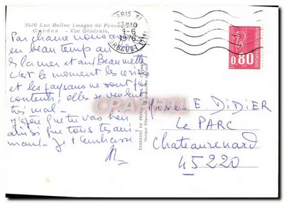 Gardes — Vista Geral — Edições da Provença, n° 5420 — Verso