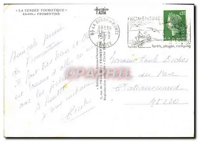 Fromentine — Suas Praias, Suas Florestas de Pinheiros — La Vendée Touristique — Verso