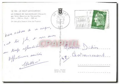 O Circo de Navacelles — Hérault — Edições Naturelles — Verso