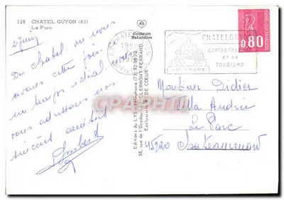 Châtel-Guyon — O Parque — Edições do LYS, Cores Naturais, n°128 — Verso