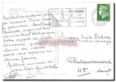 Ponte sobre a Meuse e a porta Glorieux - Verdun — Étel, n° 1 — Verso