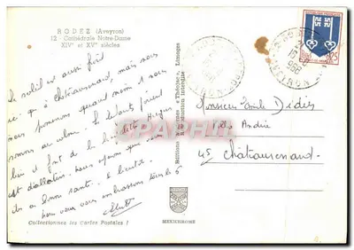 Rodez — Katedra Najświętszej Maryi Panny z XIV i XV wieku — Éditions MEXICHROME — Rewers