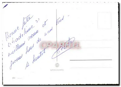Trzy czerwone róże — Szczęśliwego Dnia — BOTTEN-AQUARELL n°696 — Rewers