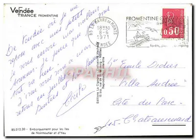 Fromentine — Porte das Ilhas — Éditions La Cigogne — Verso
