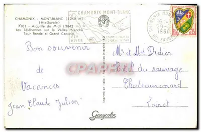 Chamonix-Mont-Blanc — Le Télébennes sulla Val Bianca — Ganycolor — Verso