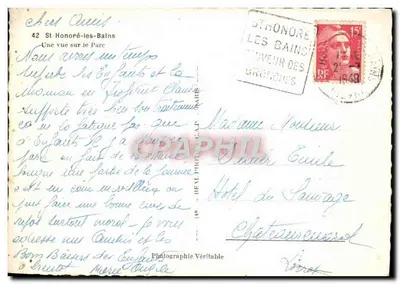 St-Honoré-les-Bains — Widok na park — C.A.P. (nr 160) — Rewers