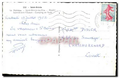 सेंट-ब्रेविन - पैनोरमिक और तटीय दृश्य - निर्माता एफ. चापो, संख्या 532 — पीछे