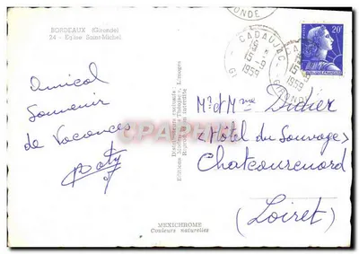 Bordeaux (Gironde) — Katedra św. Michała — Wydawnictwo Mexichrome — Rewers