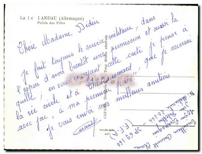 Palácio dos Festejos — Landau (Alemanha) — CAPAIRE Estrasburgo — Verso