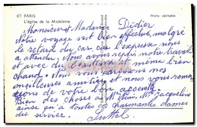A igreja da Madeleine — Paris — Edições Briand — Verso