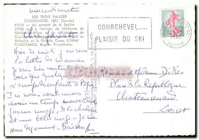 Il Panoramico — Courchevel, 1940 — Lansol — Verso