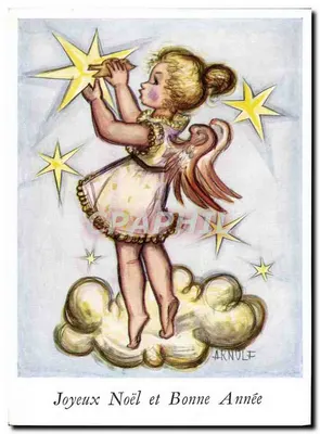 Anjo criança brincando com estrelas — A. E. Stegmann — N° 156