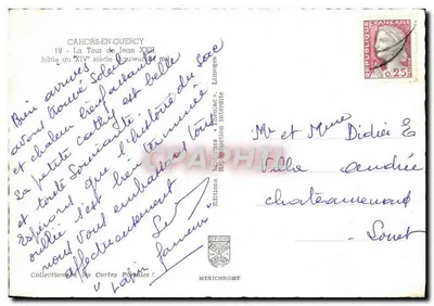 Cahors-en-Quercy — La Torre de Juan XXII — Ediciones MEXICHROME — Reverso