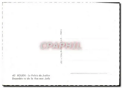 Rouen — Pałac Sądowy widziany z Rue aux Juifs — C.A.P. Paris — Rewers