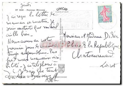 Zasnieżony las — Zimowy krajobraz — Lumicad, n° PP 3030 — Rewers
