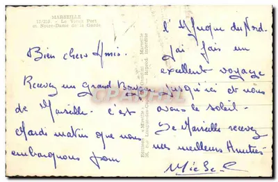 Marseille - Het Oude Haven en de Basiliek van Onze Lieve Vrouwe van de Wachtpost — Uitgaven « Mirelle » — Achterkant