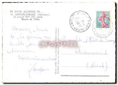 Lavoutte-Chilhac — A prioridade de l'Allier, século XV — Edição LAPIE — Verso