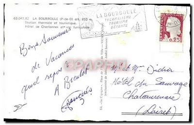 Cygula — Widok panoramiczny — Wyd. La Bourboule — Rewers