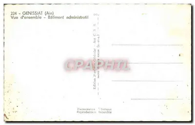 Génissiat (Ain) — Vista geral — Edifício administrativo — Edição C.N.R. — Verso