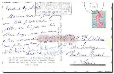 Albi — A Basílica Santa Cecília (século XIII) — Sociedade APA-POUX — Verso