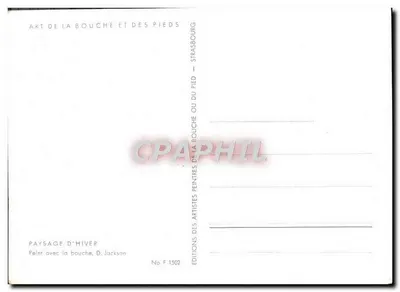 Bilhete postal moderno Paisagem de Inverno Jackson — Verso
