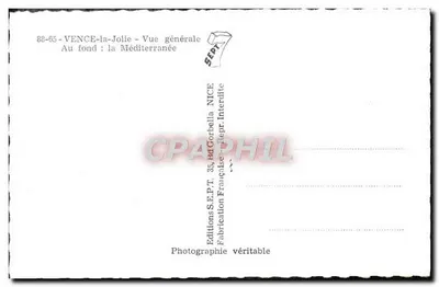 Vence-la-Jolie — Algemene uitzicht — Uitgaven S.E.P.T. NICE — Achterkant