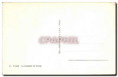 Vence - A Fonte do Peyra — vista através de um portal de pedra — editor C.A.P. n°32 — Verso