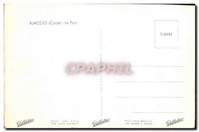 Ajaccio (Corse) - O Porto — editor Pelletier, número de série não visível — Verso