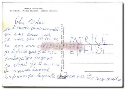 Pavillon Guersant — Dreux (Eure-et-Loir) — Wydawnictwo ESTEL — Rewers