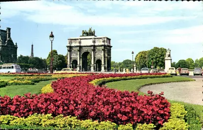 Paris e suas maravilhas — Jardins e arco do triunfo do Carrousel (1896) — Foto Jean TRIMBULT