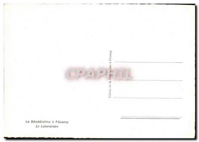 O Laboratório — A Bénédictine em Fécamp — Edição da Bénédictine em Fécamp — Verso