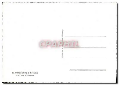 Cour d'Honneur da Abadia Beneditina de Fécamp — Edição da Beneditina em Fécamp — Verso